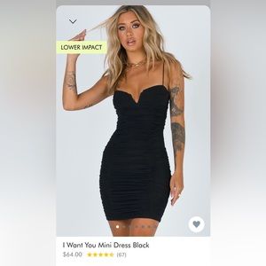 Princess Polly black mini dress